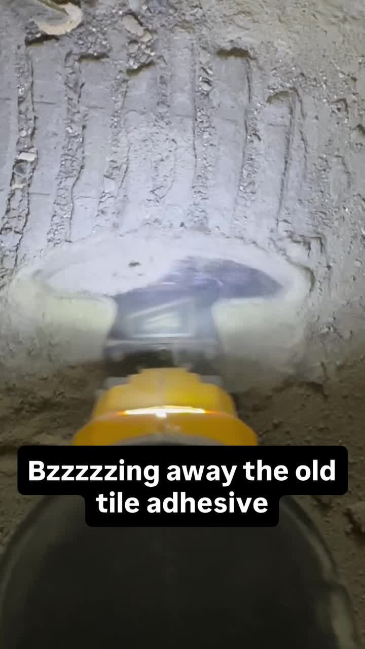Bzzzzzing away the old tile adhesive
