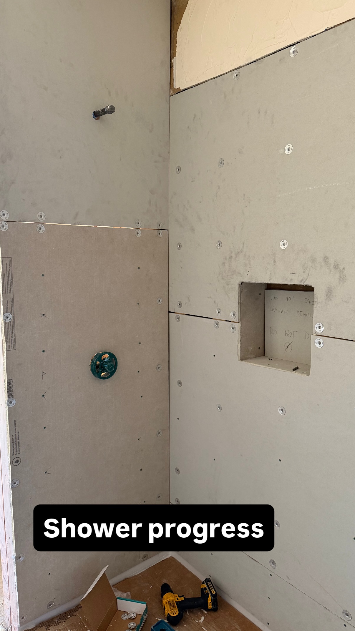 Shower progress
