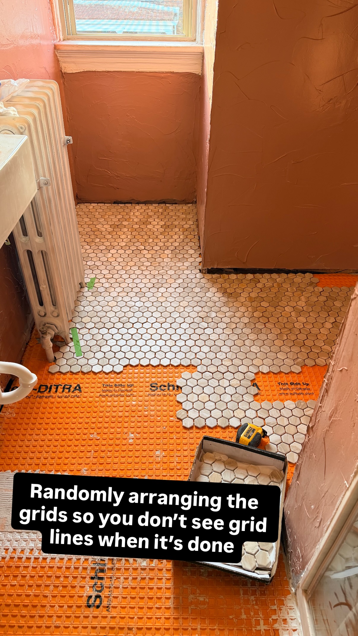 Randomly arranging the grids so you don’t see grid lines when it’s done