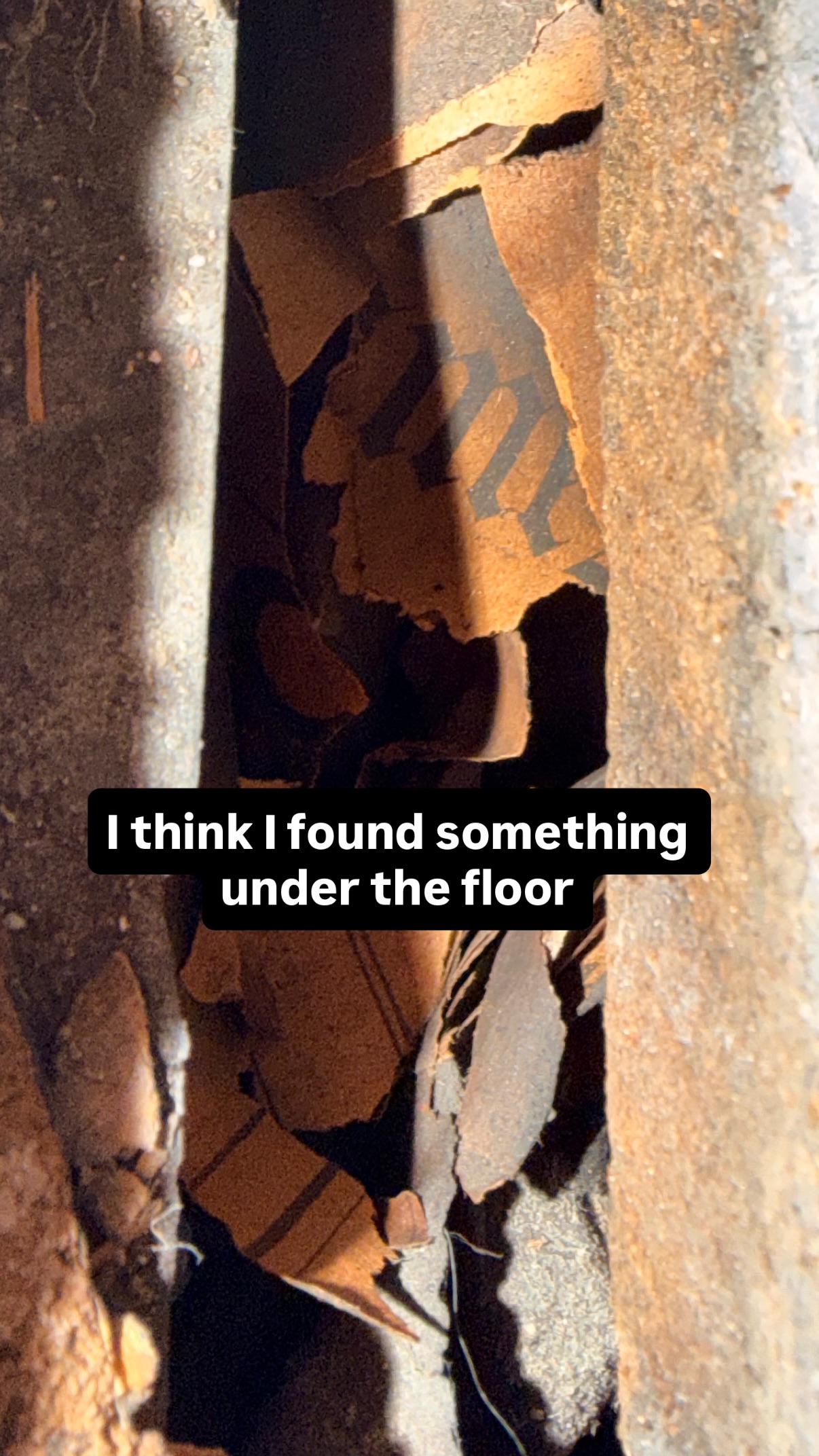 I think I found something under the floor