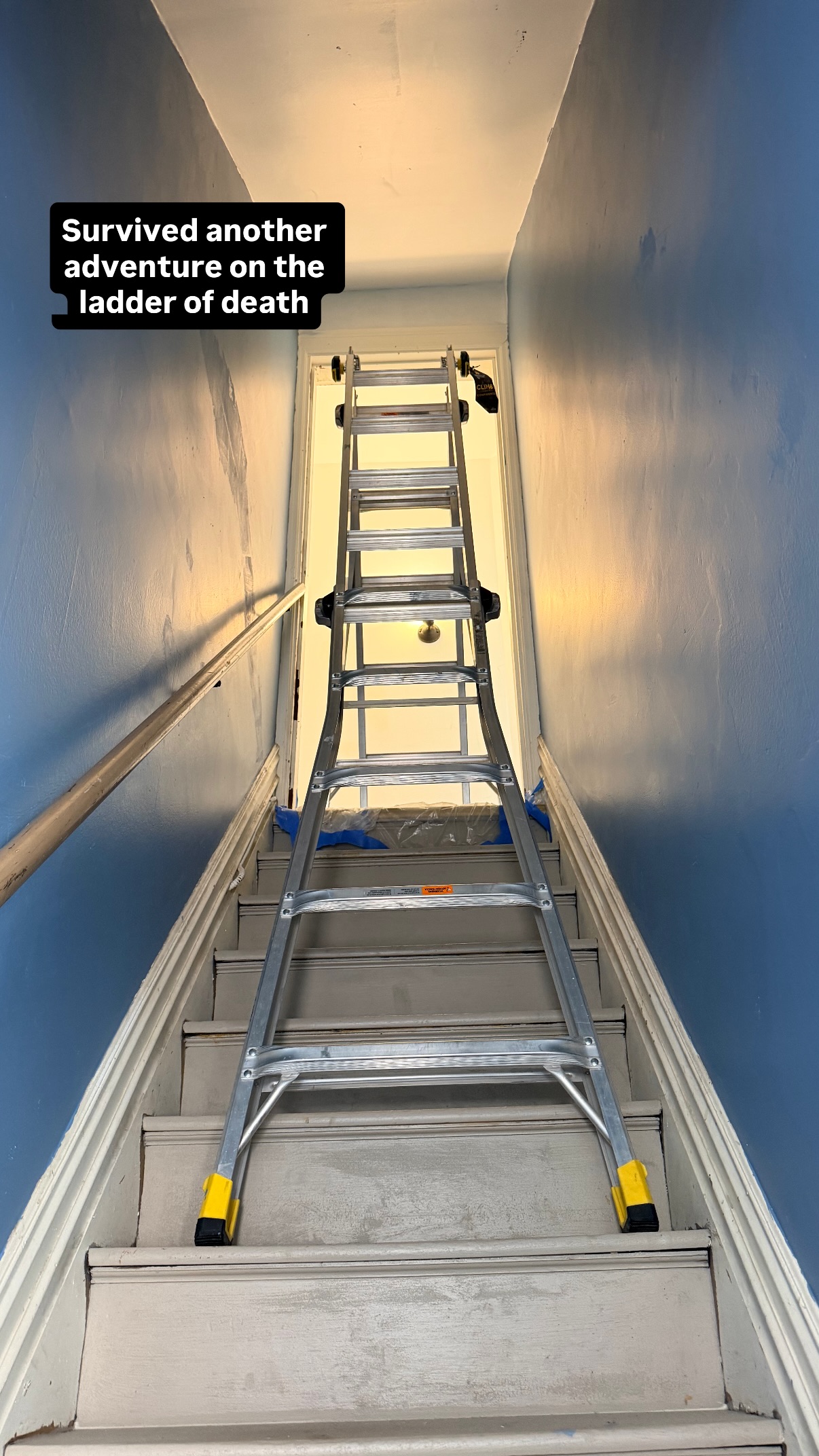Survived another adventure on the ladder of death