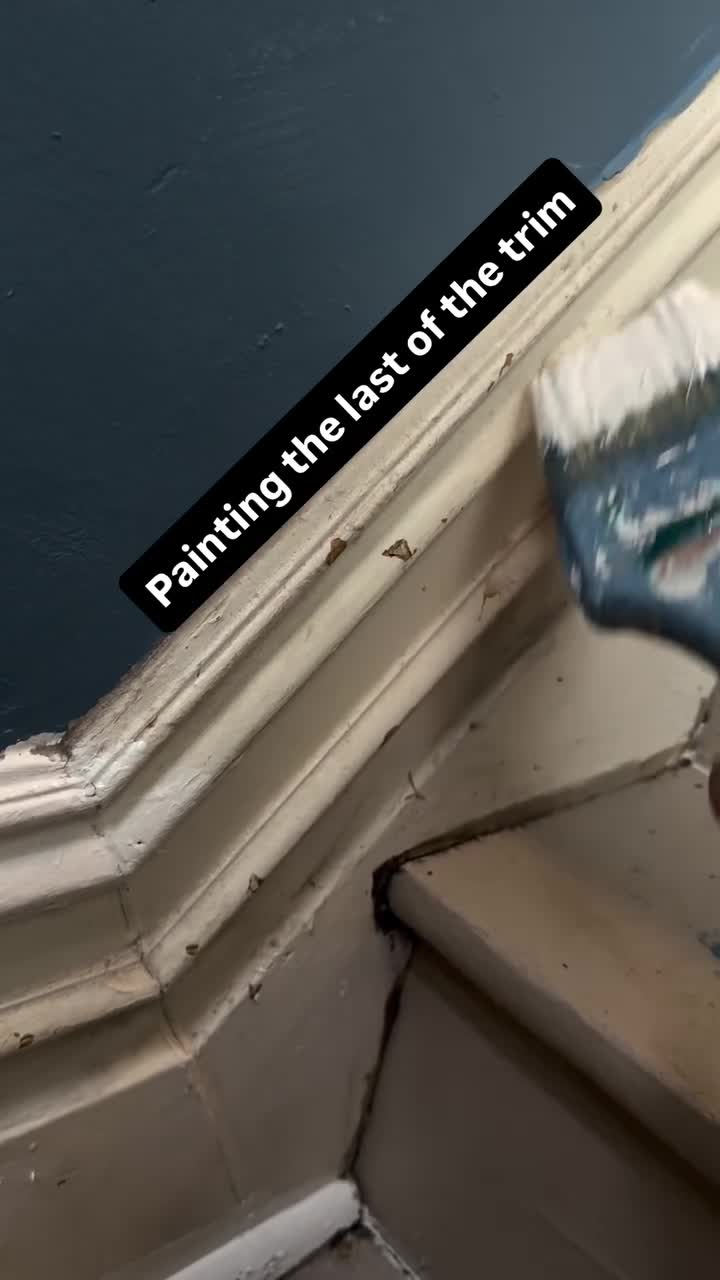 Painting the last of the trim